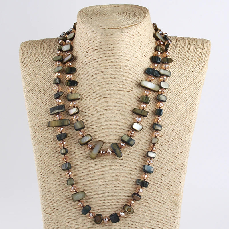 Rainbow Crystal Shell Necklace for Womenâ??s Gift ATHLEXES