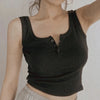 Chic Ribbed Button-Down Tank Top for Women ATHLEXES