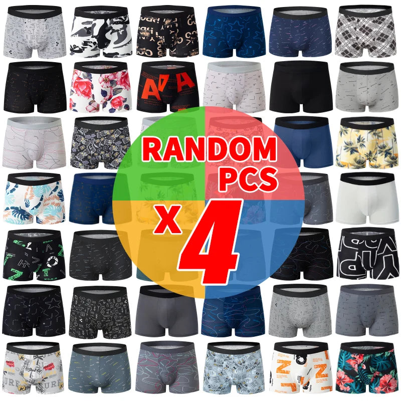Comfort Fit Solid Color Boxer Trunks 4 Pack ATHLEXES
