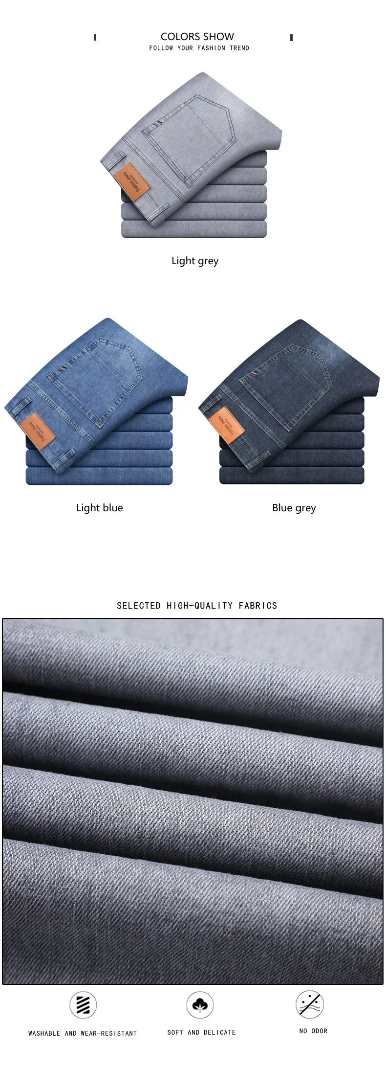 Stylish Gray Soft Fit Men's Summer Jeans ATHLEXES
