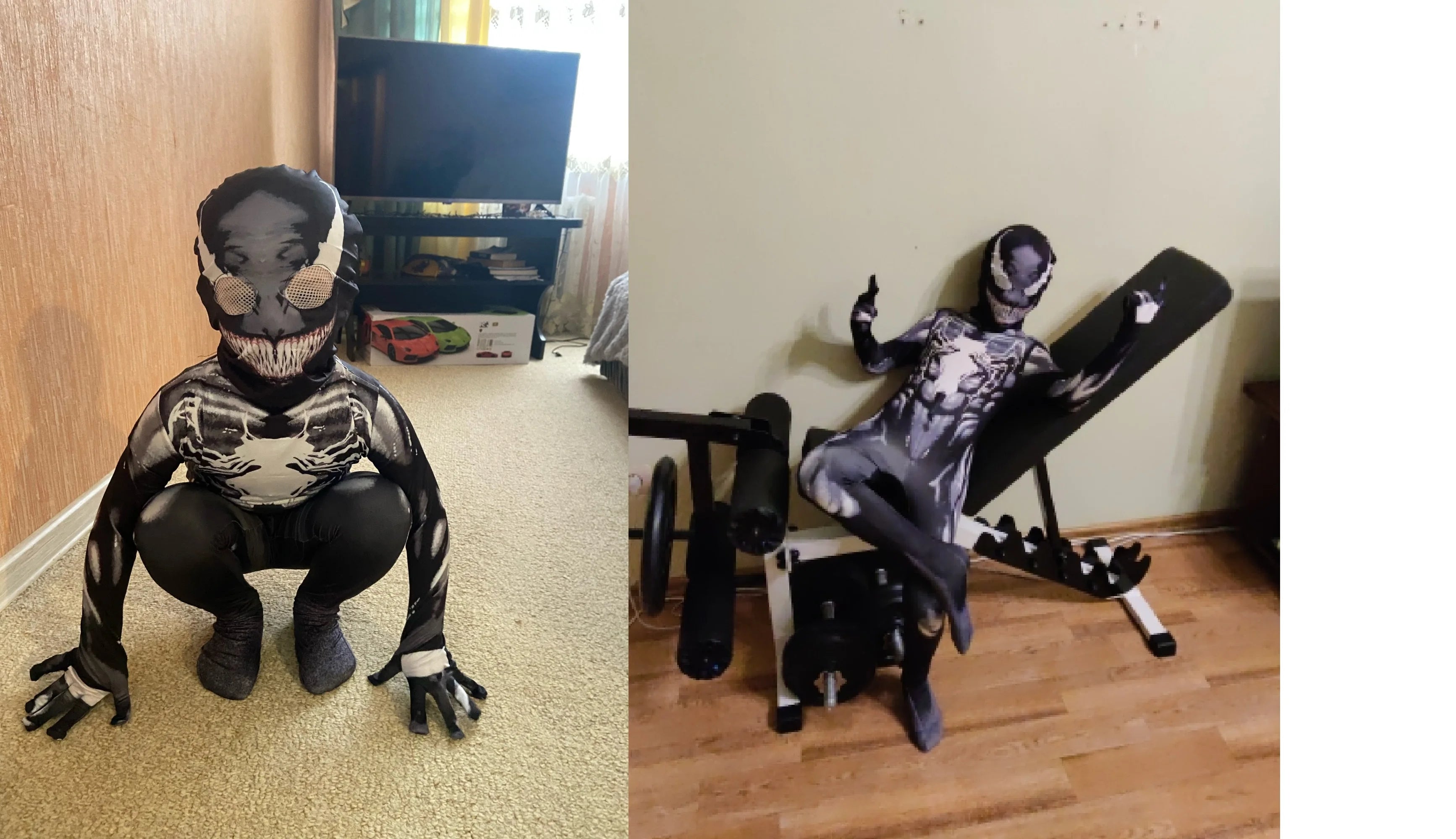 Venom Symbiote Kids Cosplay Costume Suit ATHLEXES