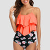Vintage Ruffle Ruched High Rise Bikini Set ATHLEXES