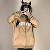 Devil Chic Zipper Hoodie for Stylish Women ATHLEXES