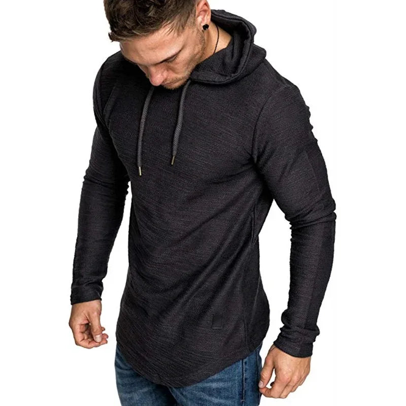 Lightweight Solid Color Hooded Sweatshirt ATHLEXES
