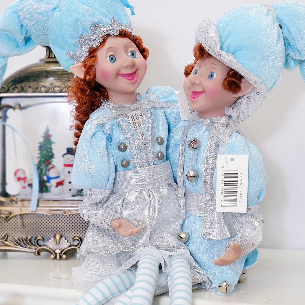 Elf Couple Plush Dolls: Festive Tree Ornaments ATHLEXES