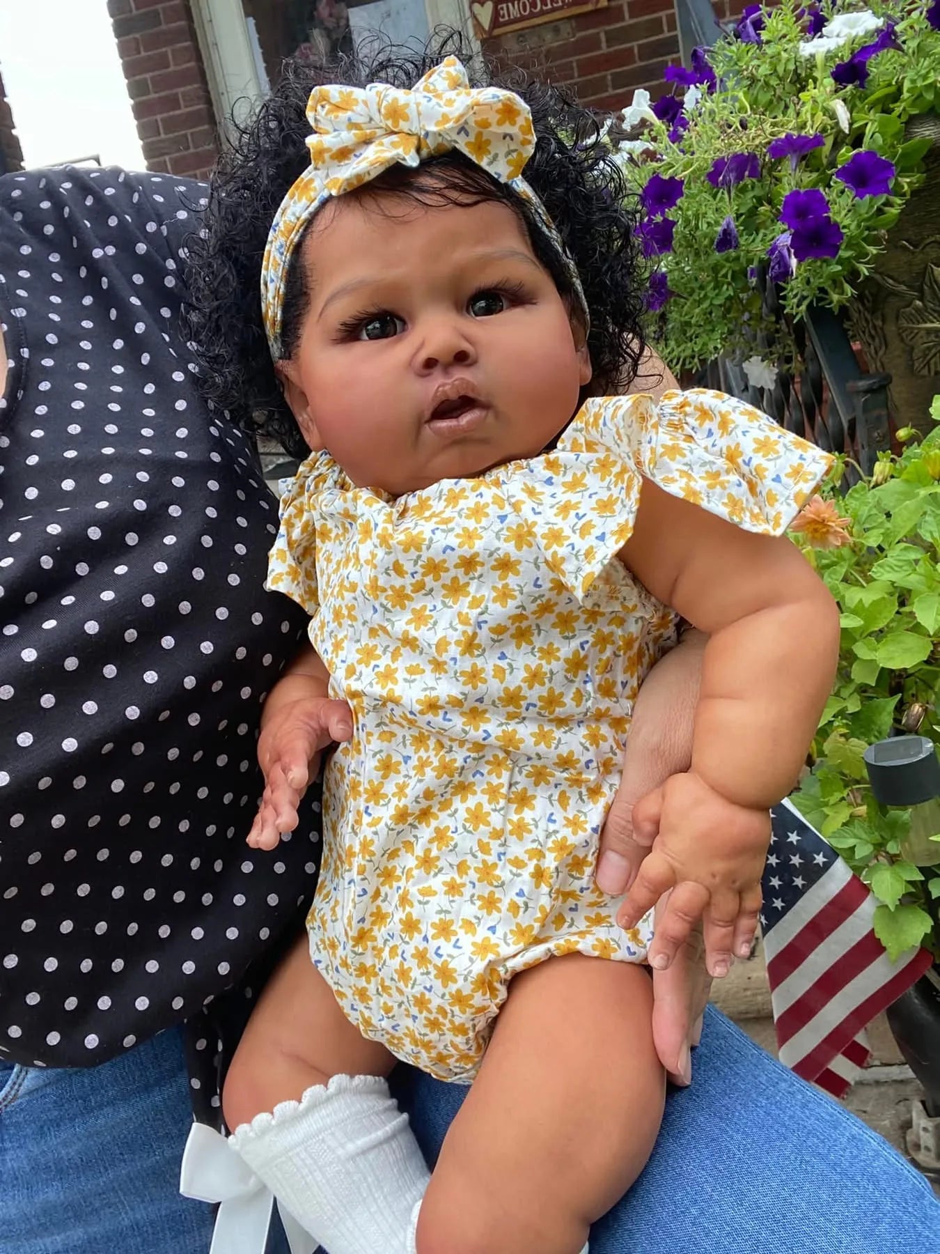 NPK 24inch Lifelike Dark Skin Reborn Baby Doll ATHLEXES