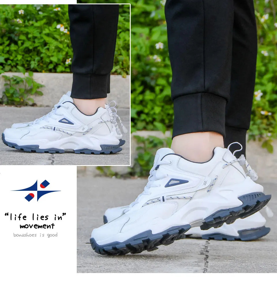 BONA 2022 Fashion Leather Breathable Casual Sneakers ATHLEXES