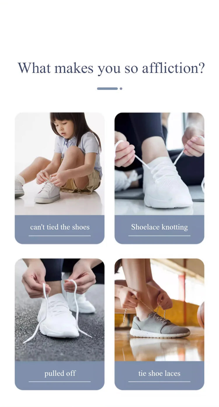 No Tie Elastic 8mm Press Lock Shoelaces for Sneakers ATHLEXES