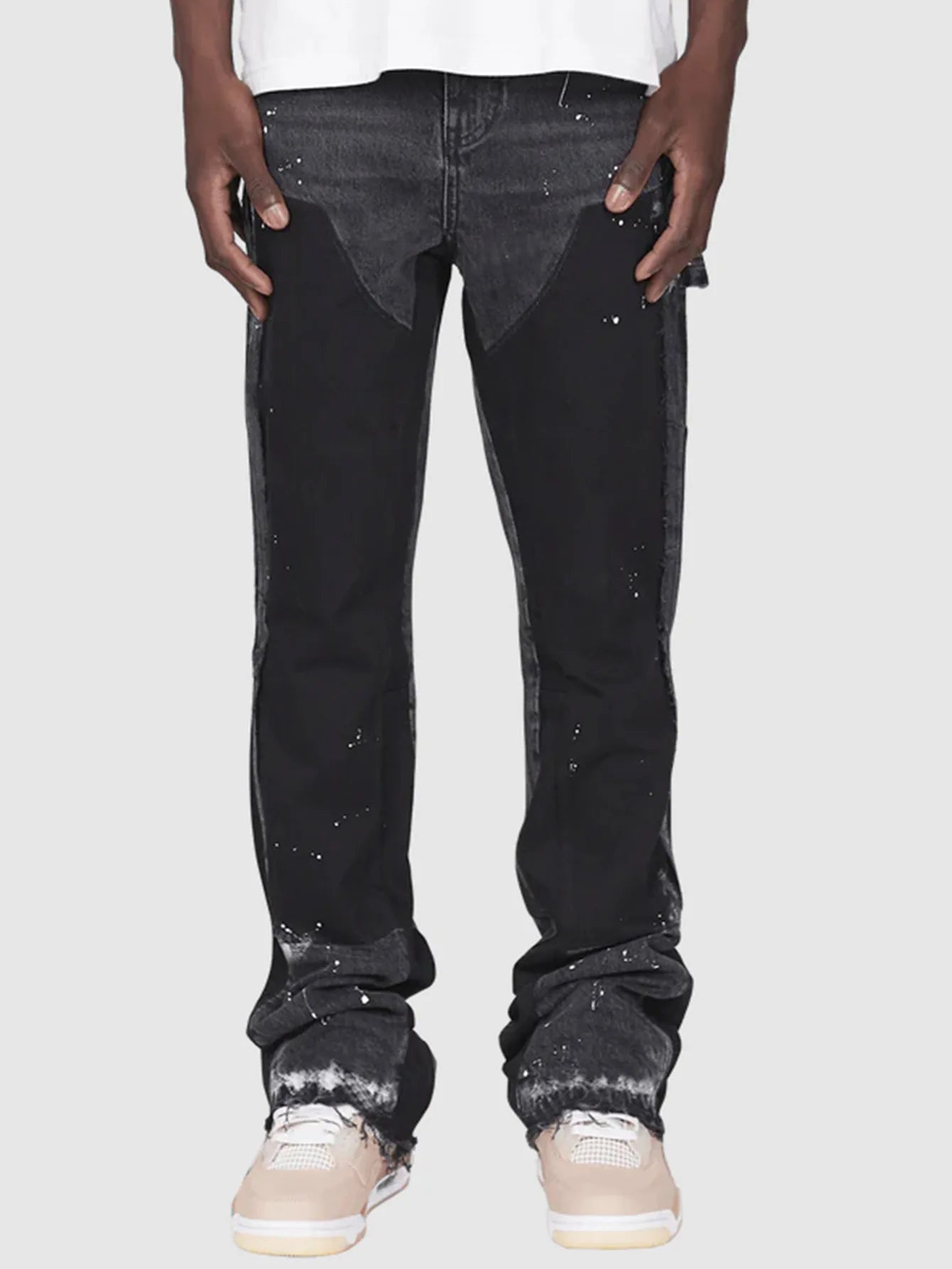 European American Patchwork Flared Denim Pants S-XXL ATHLEXES