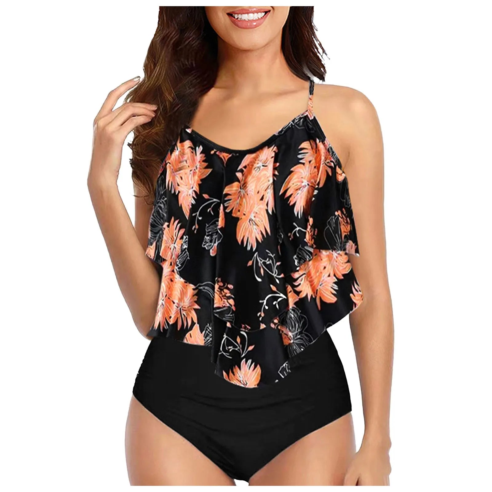 Vintage Ruffle Ruched High Rise Bikini Set ATHLEXES