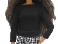 Curvy Barbie Fashion Set with T-Shirt and Pants ATHLEXES