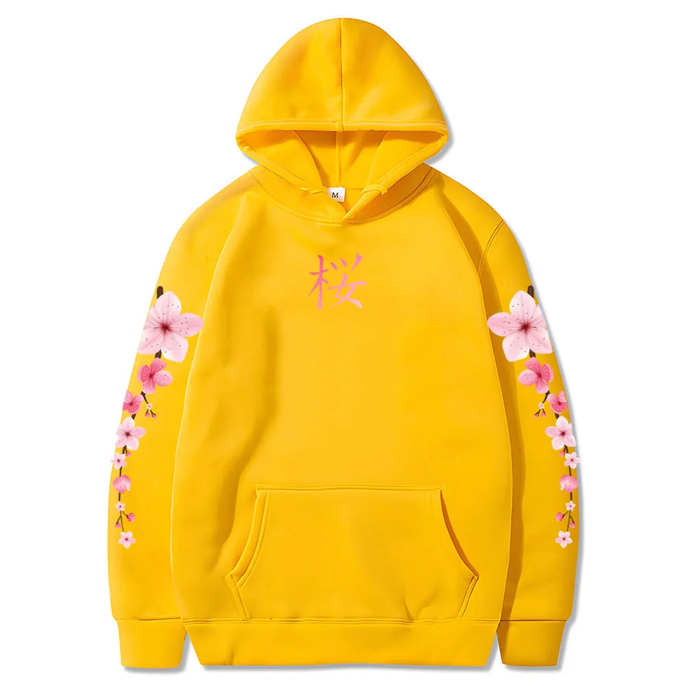 Sakura Blossom Graphic Hoodie for All Seasons ATHLEXES