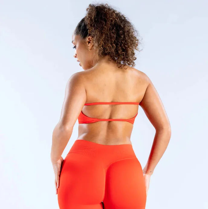 MatteFlex Backless Bandeau Sports Bra Top ATHLEXES