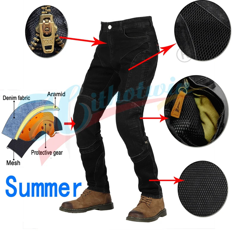 BreezeGuard Breathable Motorcycle Jeans ATHLEXES