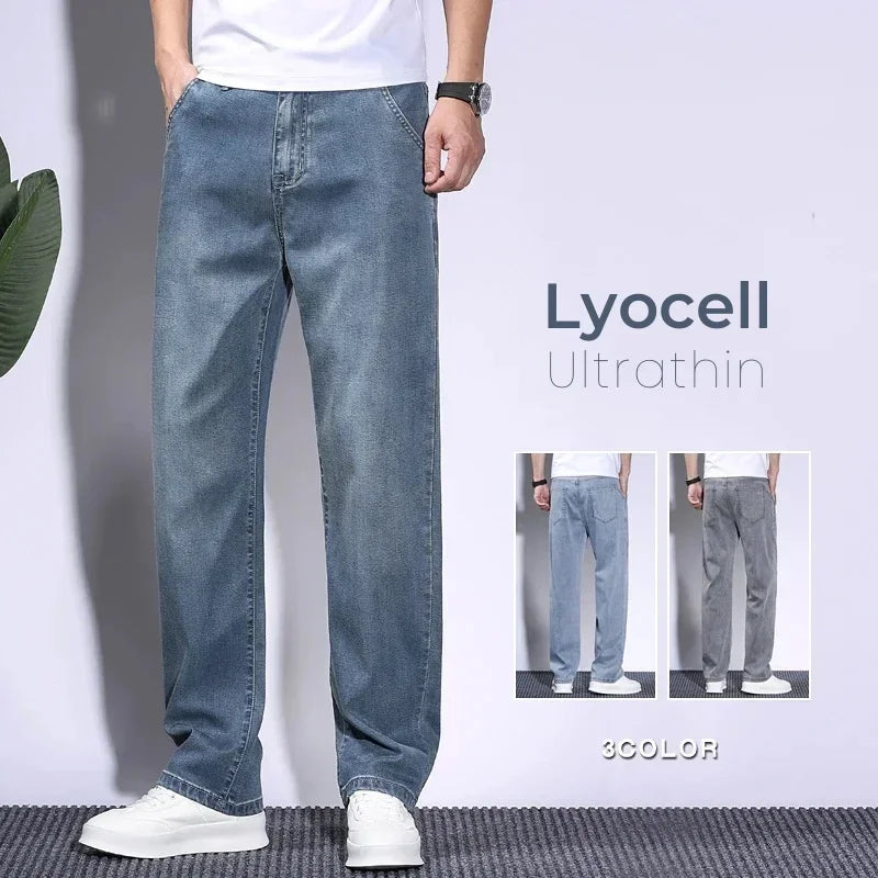BreezeFit Menâ??s Lightweight Denim Straight Pants ATHLEXES
