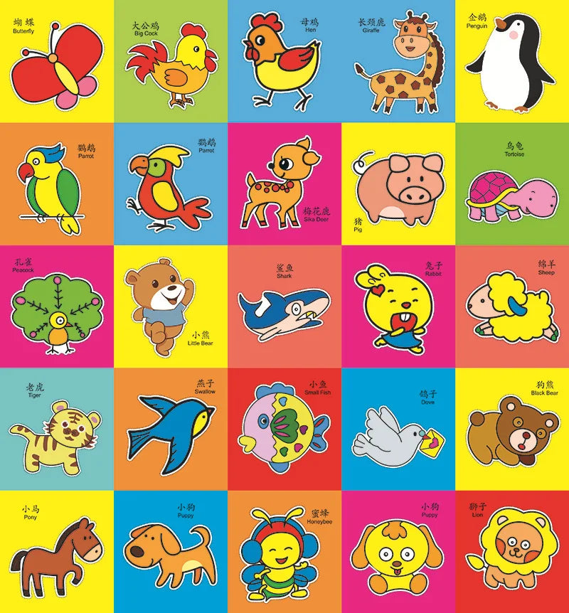 Colorful Cartoon Paper-Cut Craft Book for Kids ATHLEXES