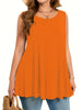 Plus Size Casual Crew Neck Sleeveless Tank Top ATHLEXES