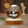 Galactic Saturn Crystal Ball with Wooden Base ATHLEXES