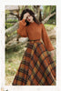 French Lady Vintage Plaid Sweater & High Waist Skirt Set ATHLEXES