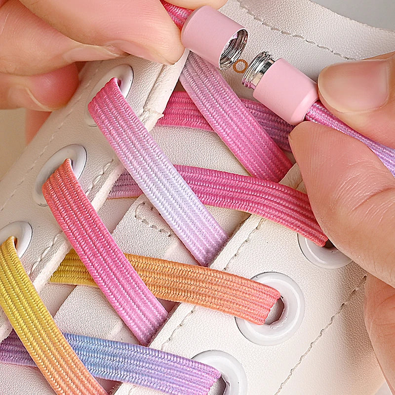 Colorful No Tie Elastic Shoelaces for Kids and Adults ATHLEXES