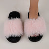 FurLuxe Women's Plush Open-Toe Slippers ATHLEXES
