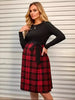 Chic Maternity Plaid Nursing Dress ATHLEXES