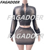 FAGADOER Pink Tie Dye Crop & Skirt Set for Women ATHLEXES