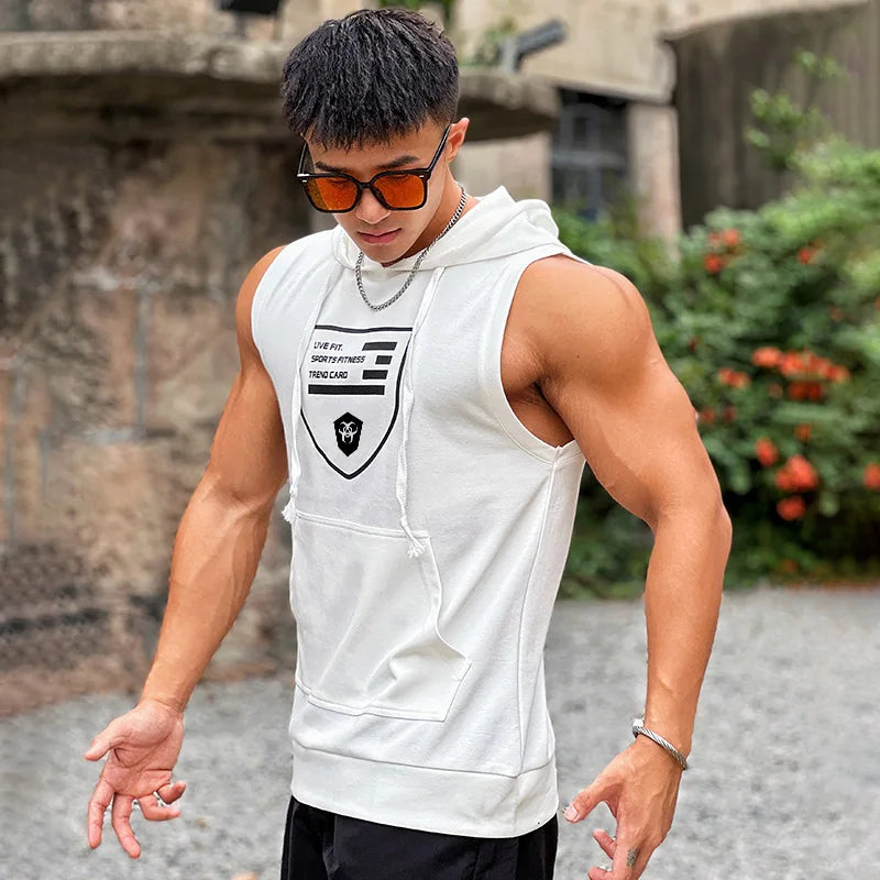 Hooded Cotton Gym Tank Top for Ultimate Fitness ATHLEXES