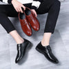 Men's Leather Shoes Business Casual Shoes British Style Youth Marriage Shoes Breathable Summer EVA Insole PVC Upper Shoes ATHLEXES