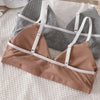 Women Cotton Bra Set Sexy Briefs Low Waist Panties Wire Free Bralette Lingerie Set ATHLEXES