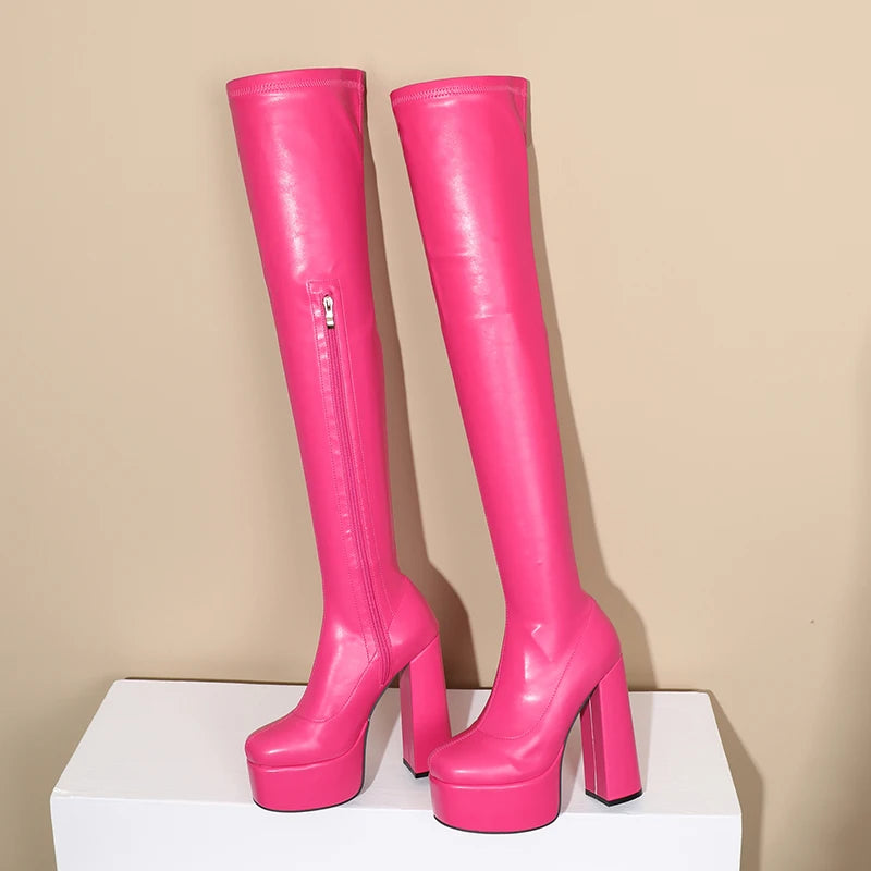 ChicSquare Over-The-Knee High Heel Boots ATHLEXES