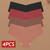 4PC Women Seamless Briefs Sexy V-Waist Underwear Set ATHLEXES