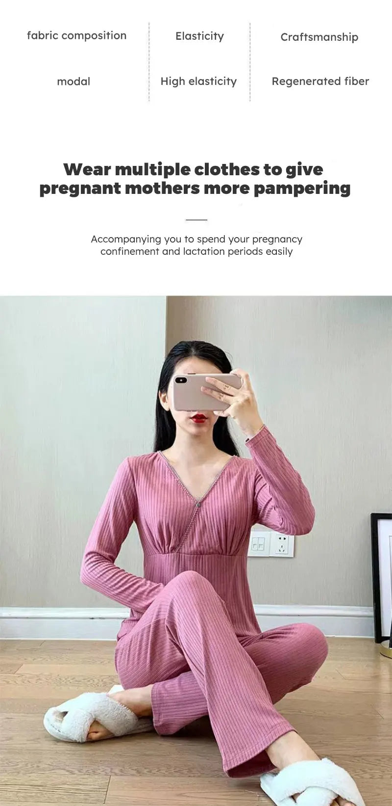 SereneMama Maternity Nursing Pajama Set ATHLEXES