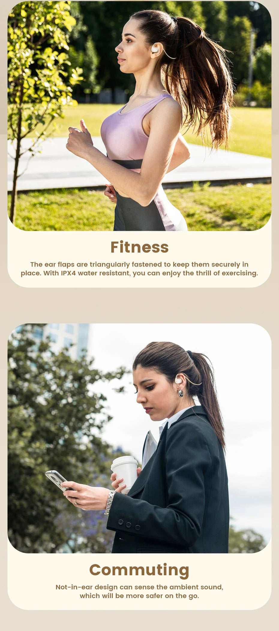 Toocki Sport Air Conduction Bluetooth Earphones ATHLEXES