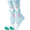 Colorful Cotton Women's Socks - Trendy Hedgehog & Sloth Designs ATHLEXES