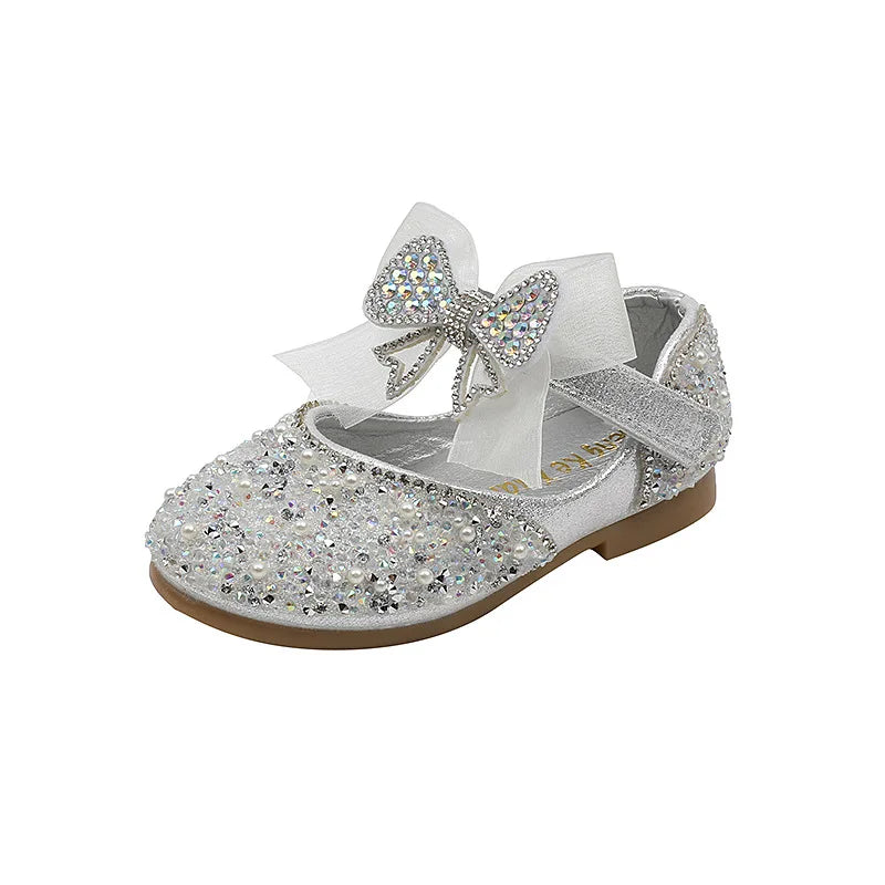 AINYFU Girls' Sequined Princess Shoes with Bowknot 2024 ATHLEXES