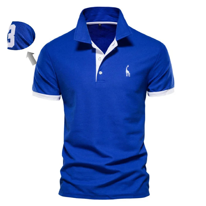 AIOPESON Men's Cotton Slim Fit Polo Shirts Summer Style ATHLEXES