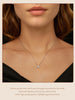 BAMOER Halo Moissanite Necklace in White Gold ATHLEXES