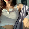 Chic Ribbed Button-Down Tank Top for Women ATHLEXES
