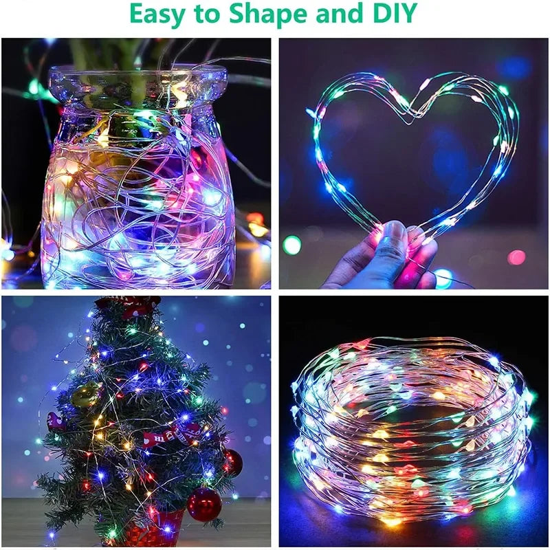 FairyGlow 3M LED Curtain String Lights USB Decor ATHLEXES