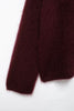 TRAFZA Winter Women Burgundy Long Sleeve Pullovers Casual O-neck Loose Fluffy Fuzzy Jumper Sweater Female Fashion Knitted Tops ATHLEXES