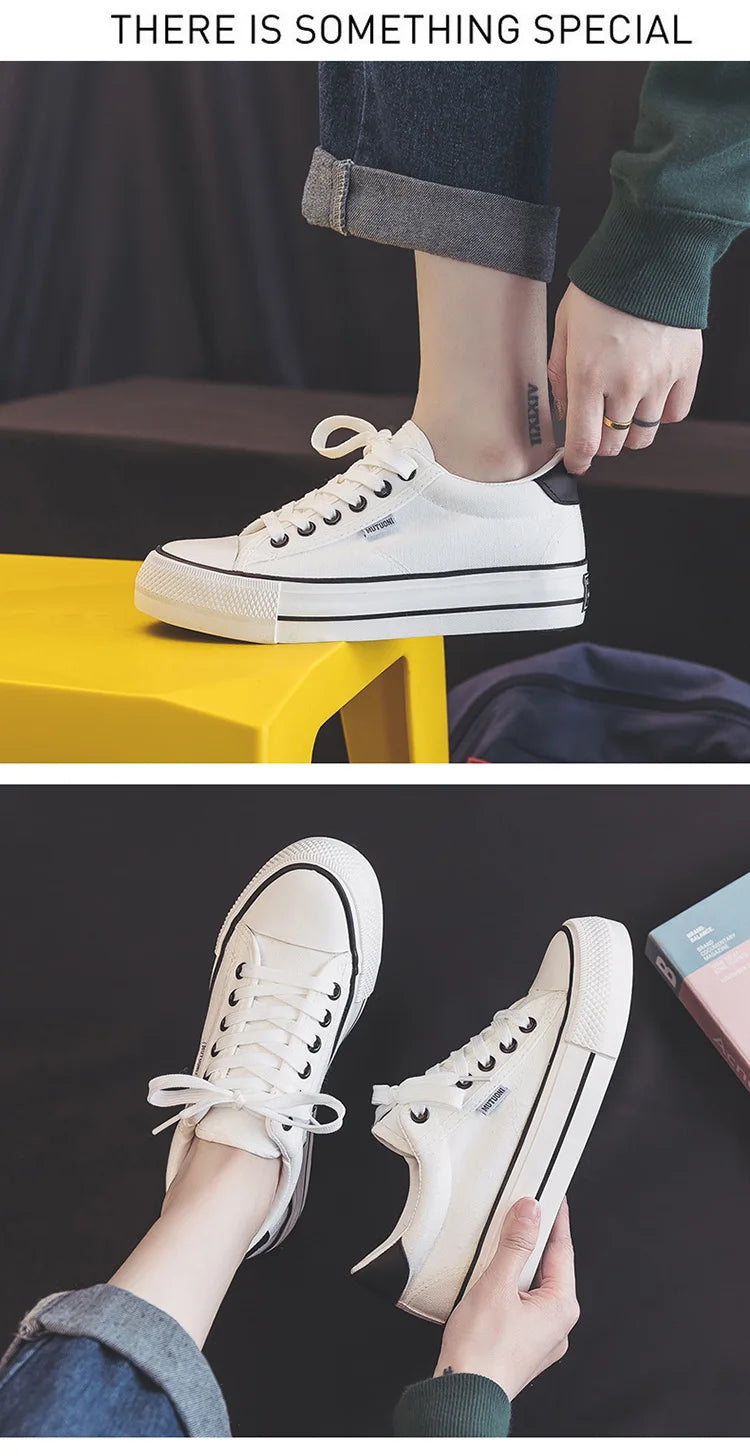 Classic Black Canvas Platform Sneakers for Women ATHLEXES