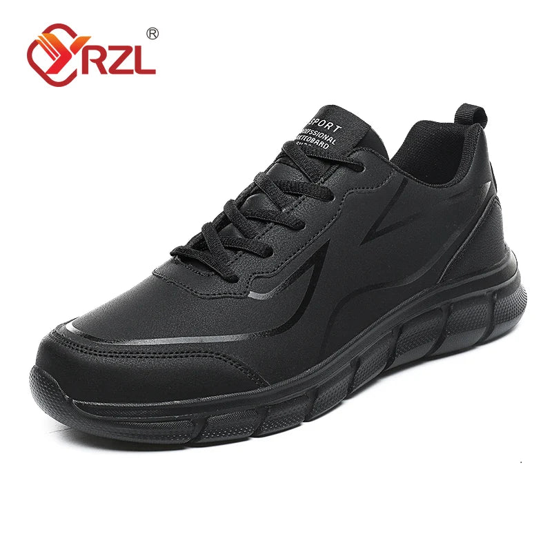 YRZL Waterproof Leather Running Shoes for Men - Comfortable & Durable ATHLEXES