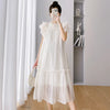 Elegant Ruffle Maternity Dress for Summer ATHLEXES