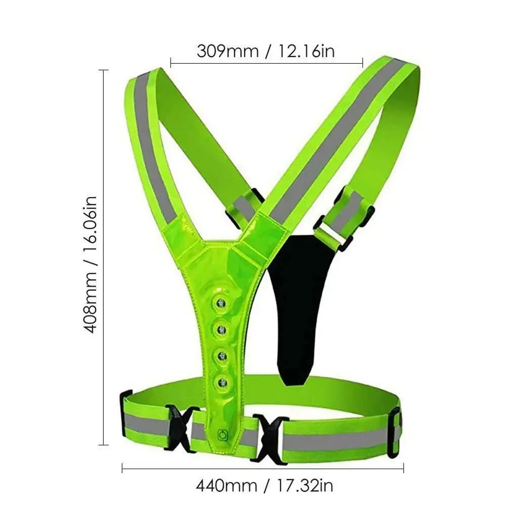 Cycling Illuminated Safety Vest for Night Visibility ATHLEXES