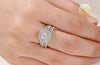 Newshe Elegant 925 Silver Halo Wedding Ring Set ATHLEXES