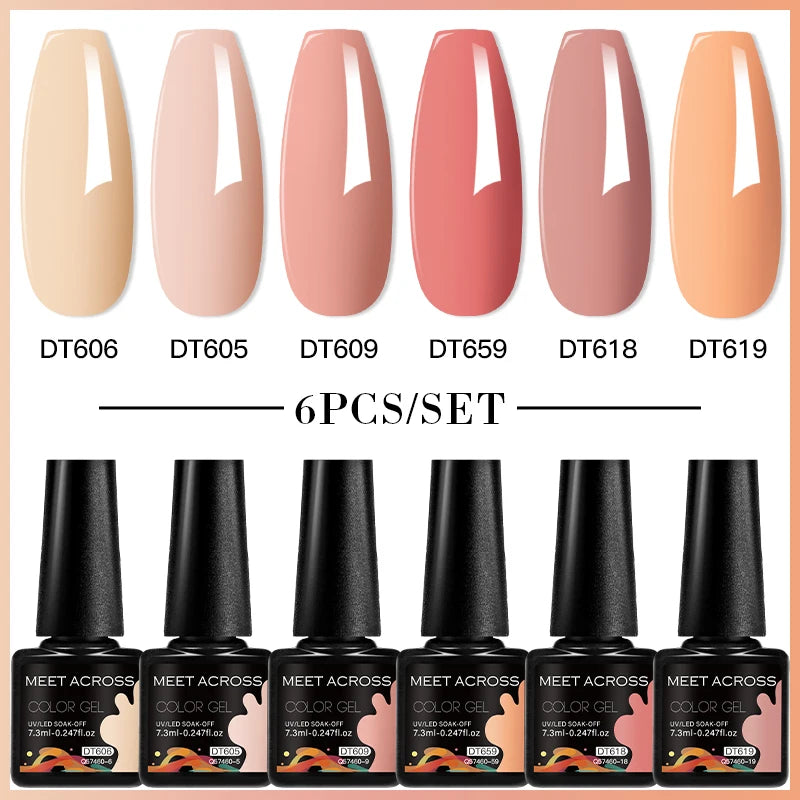 NailArt Pro 6pc UV Gel Polish Kit for Manicure ATHLEXES