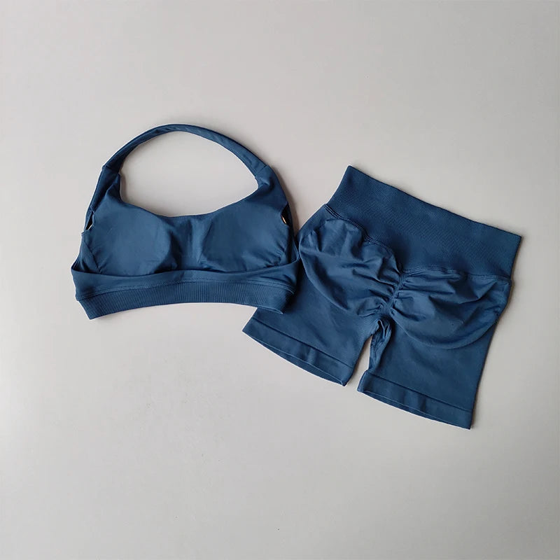 PeachFit High Waist Yoga Bra and Shorts Set ATHLEXES