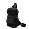 Tactical Sling Shoulder Bags Waterproof Night Reflective Strip Pack EDC Molle Chest Bag 10L Capacity Black ATHLEXES