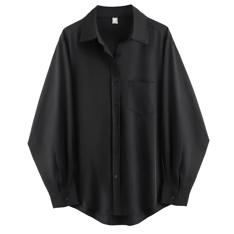 Zadily 2023 Spring Oversized Chic White Button-Up Blouse ATHLEXES
